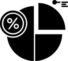 Percentage Glyph Icon vector