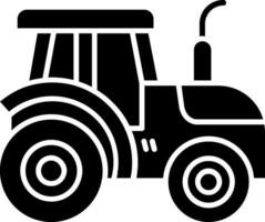 icono de glifo de tractor vector