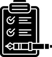 Check list Glyph Icon vector