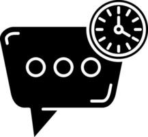 Time Glyph Icon vector