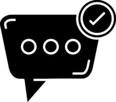 Check mark Glyph Icon vector