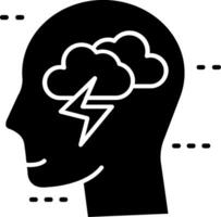 Brainstorm Glyph Icon vector