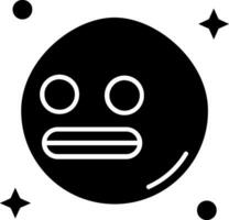 Shocked Glyph Icon vector