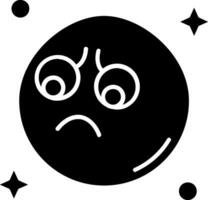 icono de glifo triste vector