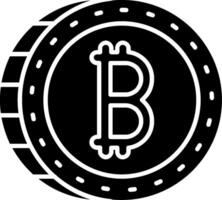 Bitcoin Glyph Icon vector