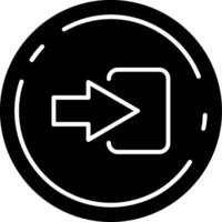 Log in Glyph Icon vector