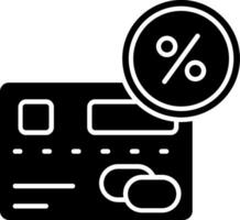 Percentage Glyph Icon vector