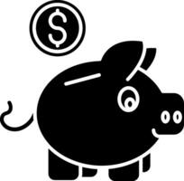 Piggy bank Glyph Icon vector
