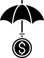 Umbrella Glyph Icon vector