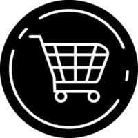 Shopping cart Glyph Icon vector