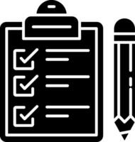 Exam Glyph Icon vector