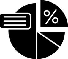 Pie graph Glyph Icon vector