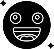 icono de glifo de sonrisa vector