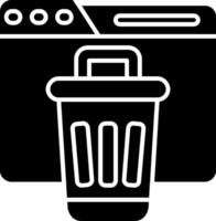 Bin Glyph Icon vector