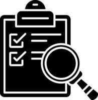 Research Glyph Icon vector