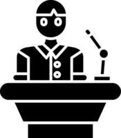 Lecturer Glyph Icon vector