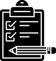 Exam Glyph Icon vector