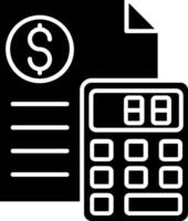 Calculator Glyph Icon vector