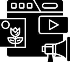 Content management Glyph Icon vector