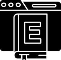 Ebook Glyph Icon vector