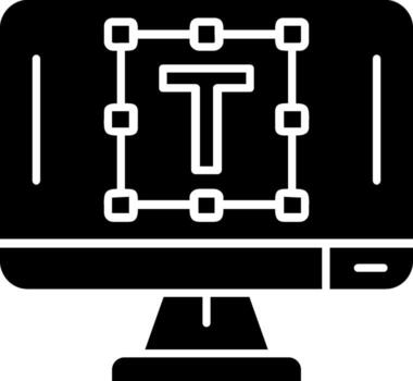 Text editor Glyph Icon vector