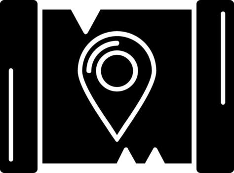 Map Glyph Icon vector