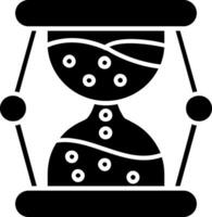 reloj de arena glifo icono vector