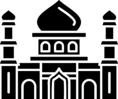 icono de glifo de mezquita vector