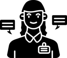 Public relation Glyph Icon vector