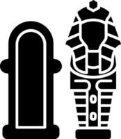 Sarcophagus Glyph Icon vector