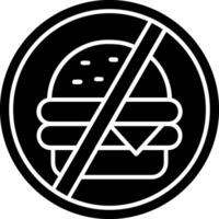 No food Glyph Icon vector