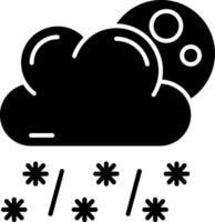 icono de glifo de nieve vector