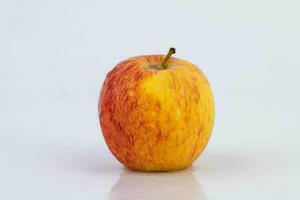 Fresh red apple isolated on white background. photo