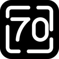 Seventy Glyph Icon vector