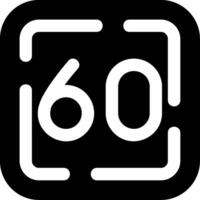 Sixty Glyph Icon vector