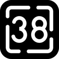 Thirty Eight Glyph Icon vector