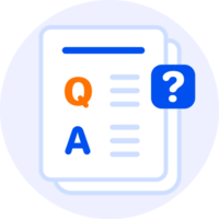 enquête des questions moderne icône illustration png