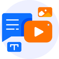 vídeo conteúdo marketing moderno ícone ilustração png