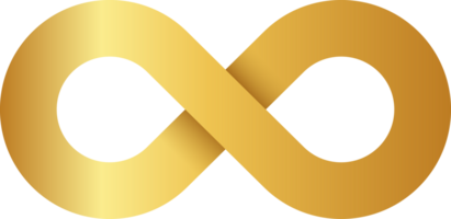 Gold Autism Infinity Sign Symbol png