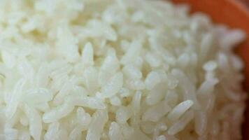 Closeup of Cooked white rice video