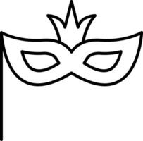Carnival Mask Line Icon vector