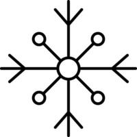 icono de línea de nieve vector