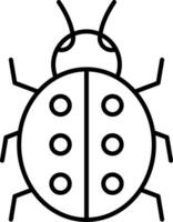 Ladybug Line Icon vector