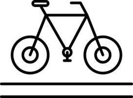 bicicleta línea icono vector