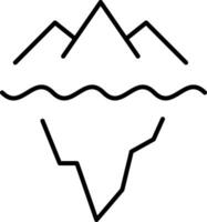 Iceberg Line Icon vector