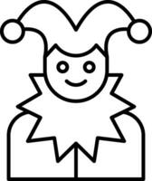 Jester Line Icon vector