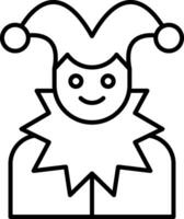 Jester Line Icon vector