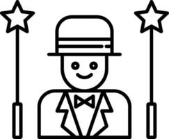 Magician Line Icon vector