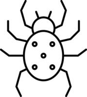 Spider Line Icon vector