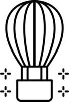 Hot Air Ballon Line Icon vector